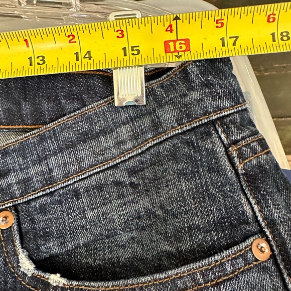 J Brand “Camille” Distressed Destroyed Dark Blue Boyfriend Jeans Crop size 30 - Picture 9 of 15